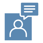 Communication avatar with message icon
